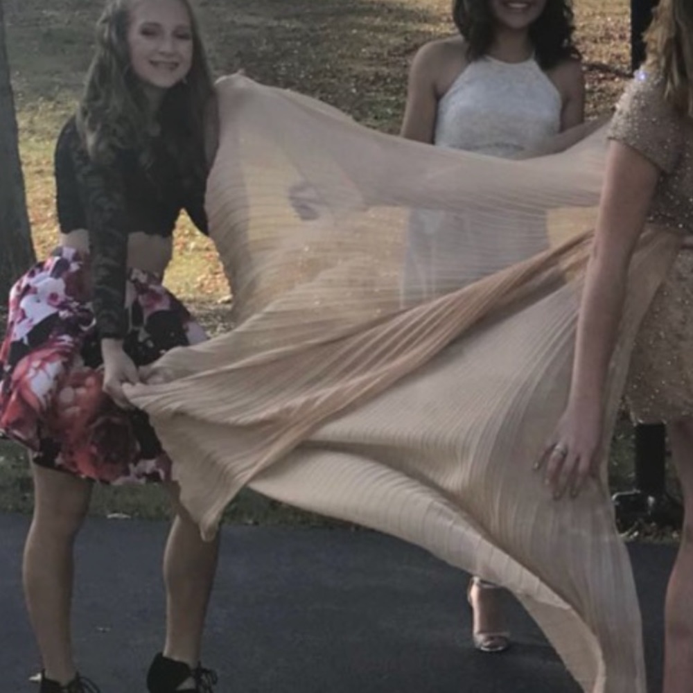 2 piece floral homecoming dress